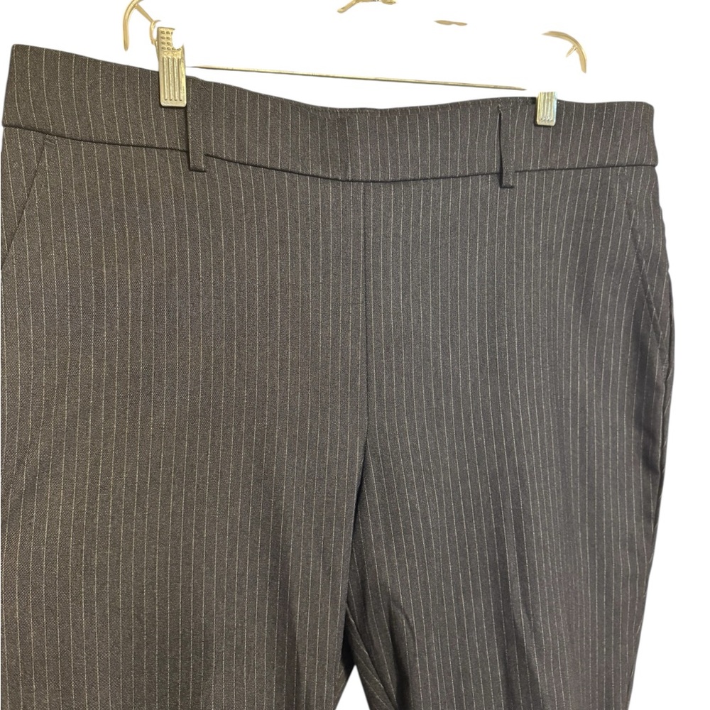 Rafaella Charcoal Pinstripe Ankle Trousers/Pants  PLUS: 18   #U - Picture 2 of 8